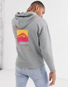 Asos Design Oversized Hoodie With Mountain & Text Print