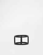 Asos Cage Ring In Rubberished Black Finish - Black