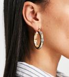 Reclaimed Vintage Inspired Chunky Hoop Earrings With Crystal Stars In Gold