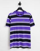 Nike Essential Stripe T-shirt In Purple/white