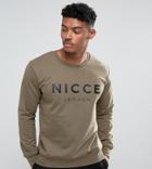 Nicce London Sweatshirt In Green Exclusive To Asos - Green