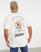 Dickies Bettles Back Print T-shirt In Ecru-white