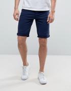 New Look Slim Fit Chino Shorts In Navy - Blue