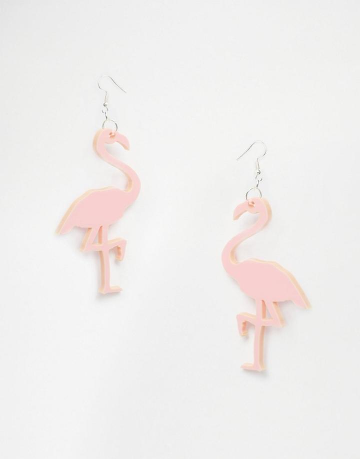 Suzywan Flamingo Drop Earrings - Pink