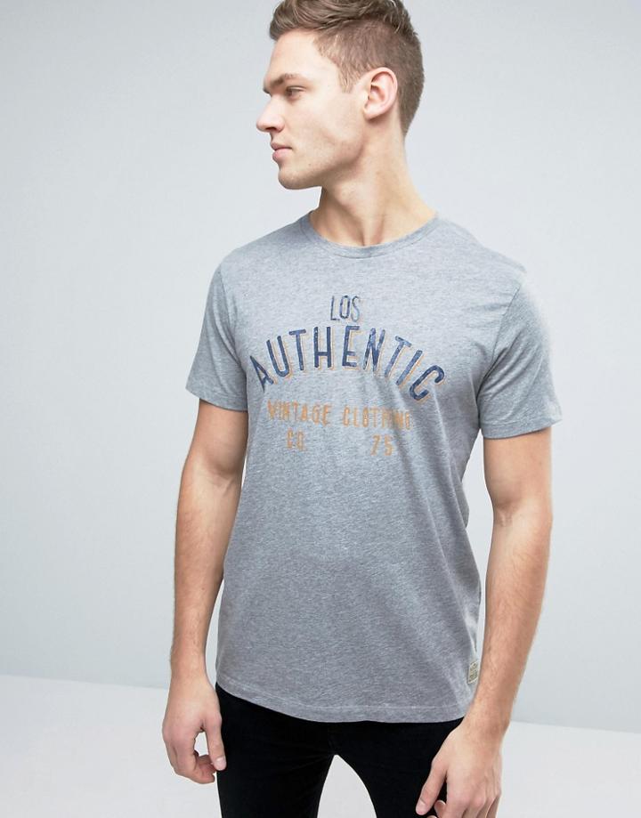Jack & Jones Vintage T-shirt With Graphic Print - Gray