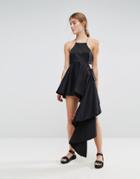 Weekday Press Collection Asymmetric Dress - Black