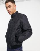 Polo Ralph Lauren Baracuda Icon Logo Quilted Harrington Jacket In Black