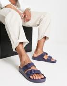 Jack & Jones Moulded Sandals In Dark Blue-navy