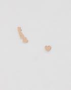 Fiorelli Rose Gold Ear Climber And Stud Set - Gold