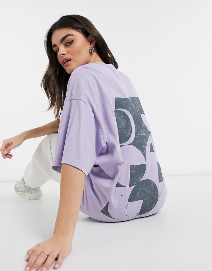 Asos 4505 Unisex Oversized T-shirt In Print-purple