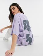 Asos 4505 Unisex Oversized T-shirt In Print-purple