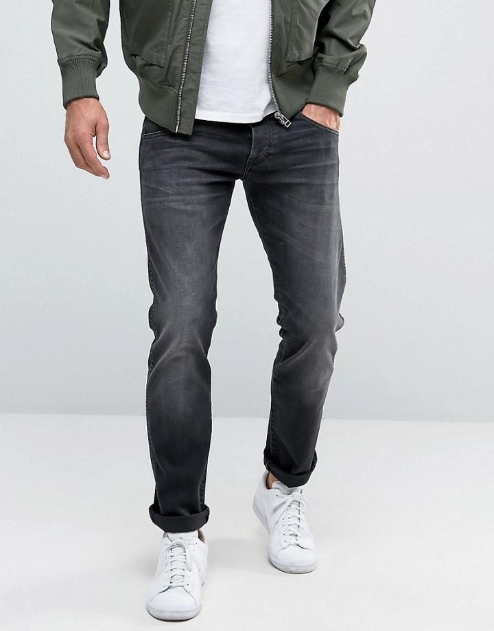 Wrangler Low Rise Slim Leg Jean In Bankrupt Wash - Navy