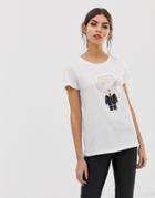 Karl Lagerfeld Iconic Embellished T-shirt - White