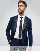 Only & Sons Super Skinny Tuxedo Suit Jacket - Navy