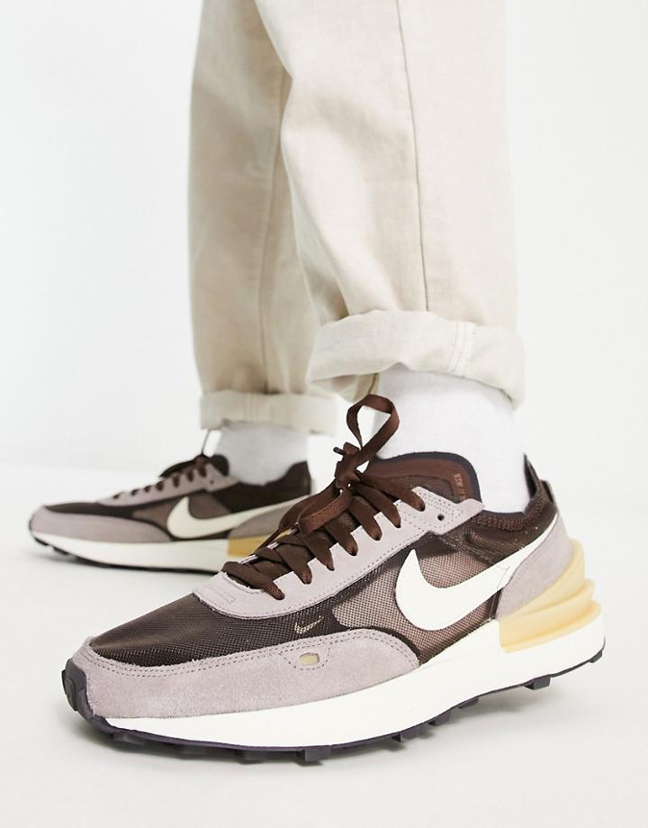 Nike Waffle One Sneakers In Light Chocolate/natural-brown