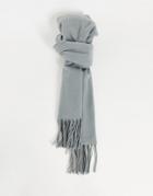 Boardmans Recycled Polyester Fringe Scarf In Gray
