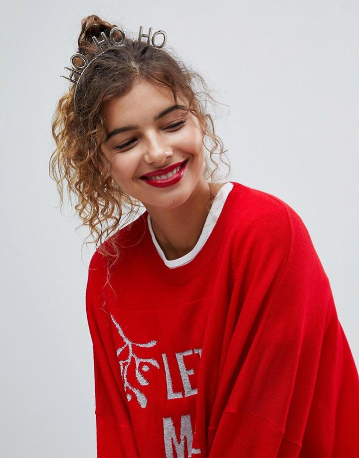 Johnny Loves Rosie Ho Ho Ho Headband - Silver