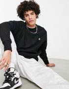 Champion Large Script Logo Sweatshirt In Black