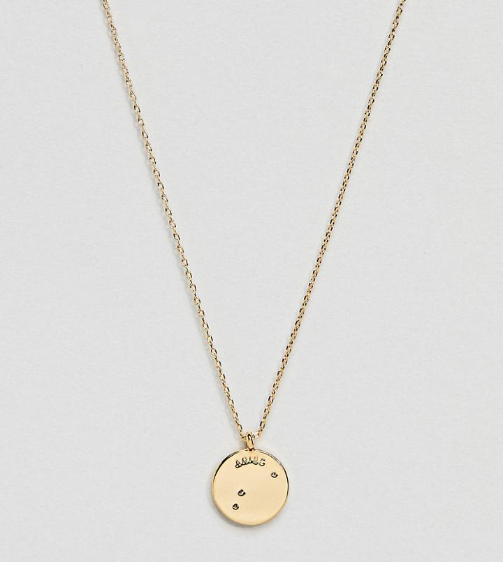 Accessorize Aries Constellation Gold Pendant - Gold