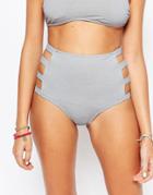Billabong Jersey High Waist Bikini Bottom - Light Heather