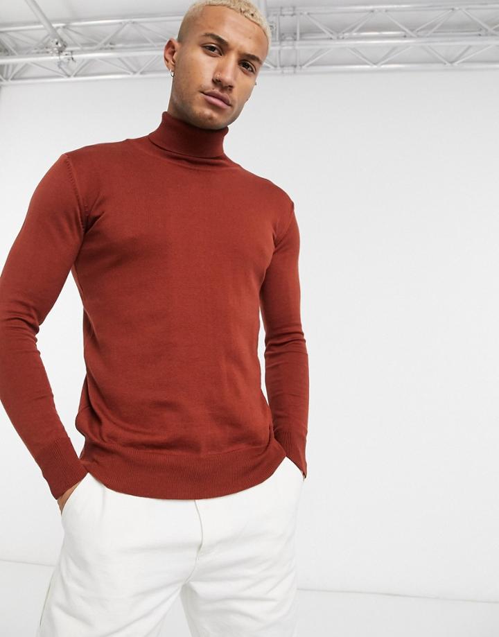 Bolongaro Trevor Turtleneck Sweater In Camel-brown