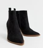 Asos Design Wide Fit Elliot Western Boots - Black