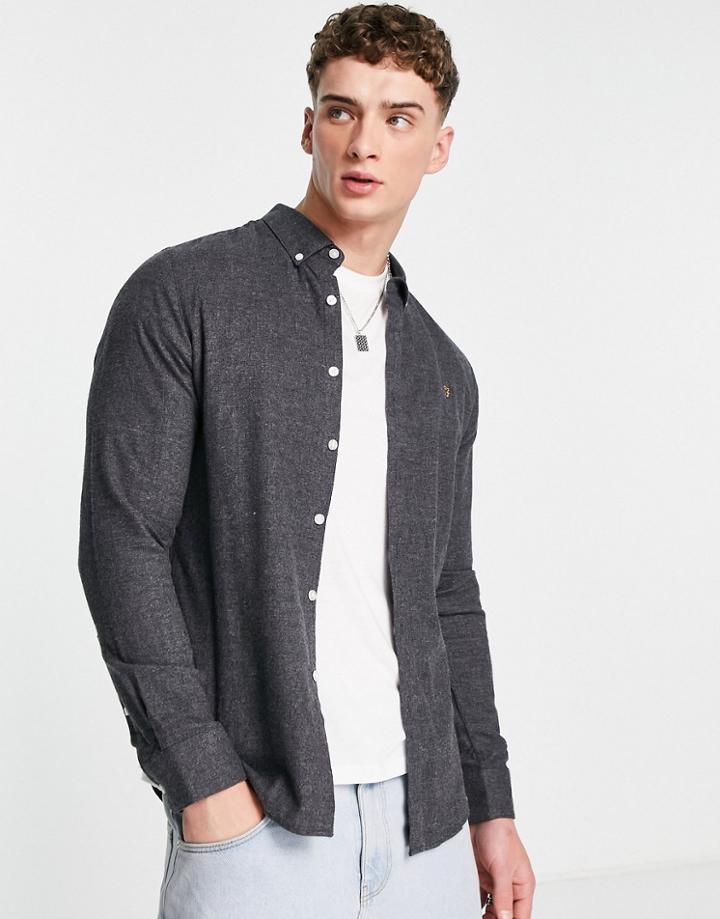 Farah Long Sleeve Shirt In Gray