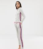 Oasis Sweatpants With Rainbow Side Stripe In Gray - Multi