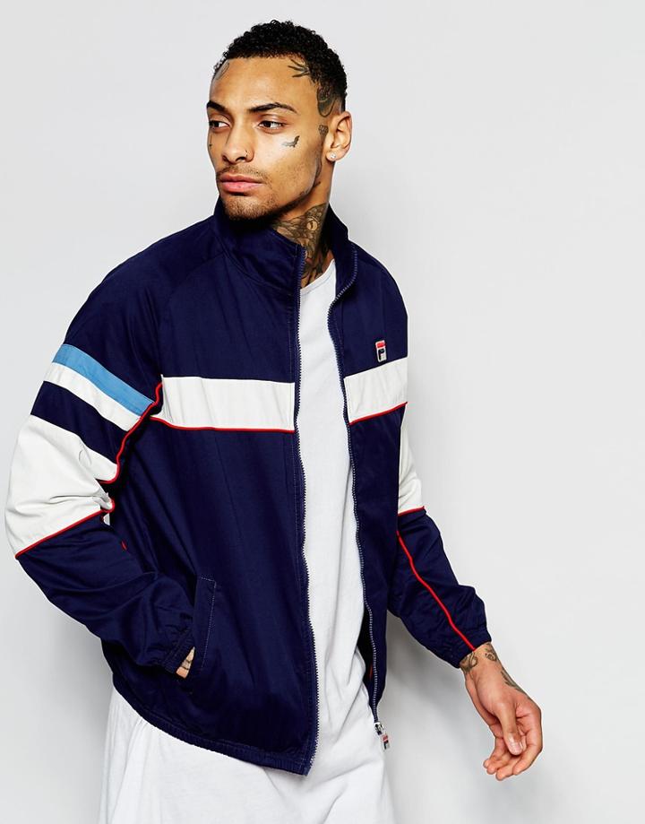Fila Vintage Jacket With Panelling - Peacoat