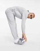 Asos Design Knitted Set Cotton Sweatpants In Gray-grey