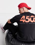 Asos 4505 Oversized T-shirt With Back Print-black