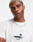 Parlez Cordover Embroidered T-shirt In Gray-grey