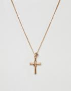 Icon Brand Cross Necklace In Gold - Gold