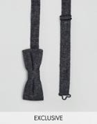 Reclaimed Vintage Black Bow Tie - Black
