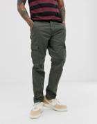 Only & Sons Tapered Fit Cargo Pants In Khaki
