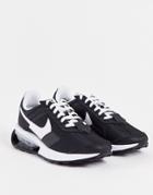 Nike Air Max Pre-day Sneakers In Black, White And Metallic Silver