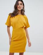 Asos Design Wiggle Mini Dress - Yellow
