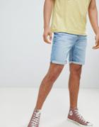 Jack & Jones Denim Shorts In Light Blue Denim - Blue