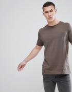 Hugo Small Logo T-shirt In Light Khaki - Green