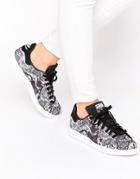 Adidas Originals X Farm Black Print Stan Smith Sneakers - Black