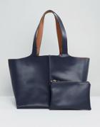 Warehouse Reversible Shopper Bag - Navy