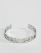 Asos Bangle With Square Cut Out Design - Silver