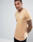 Gym King Logo T-shirt In Muscle Fit - Beige