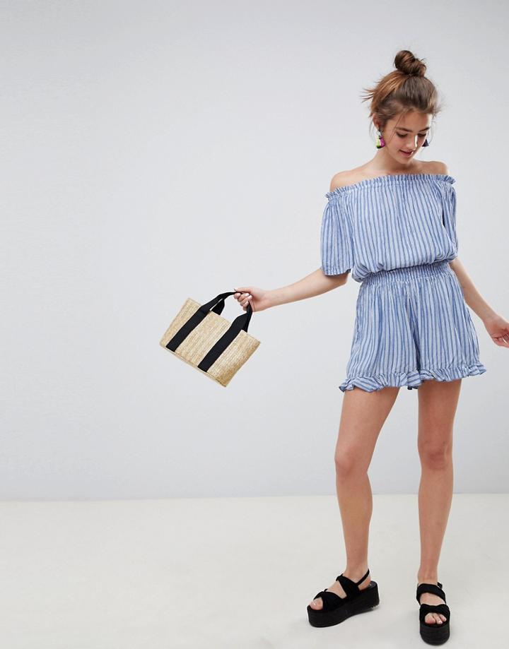 Blend She Susi Stripe Shorts - Blue