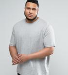 Jacamo Plus T-shirt With Crew Neck In Gray Marl
