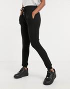 Asos Design Supersoft Slim Leg Sweatpants In Black