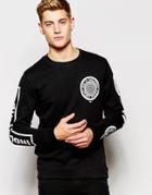 Jack & Jones Sweatshirt With Sleeve Print - Black