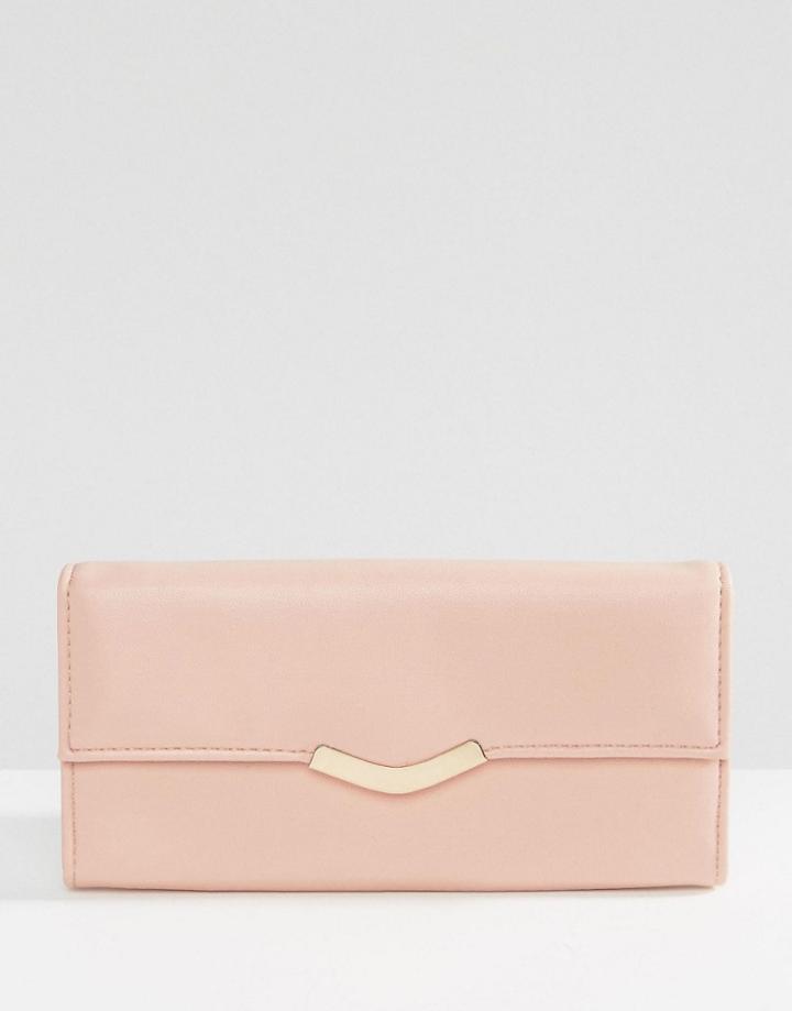 Asos Slim V Bar Purse - Pink