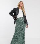 Asos Design Maternity Dip Hem Maxi Skirt With Button Front In Urban Floral - Multi