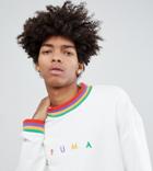 Puma Organic Cotton Sweat With Small Logo In White Exclusive To Asos - White